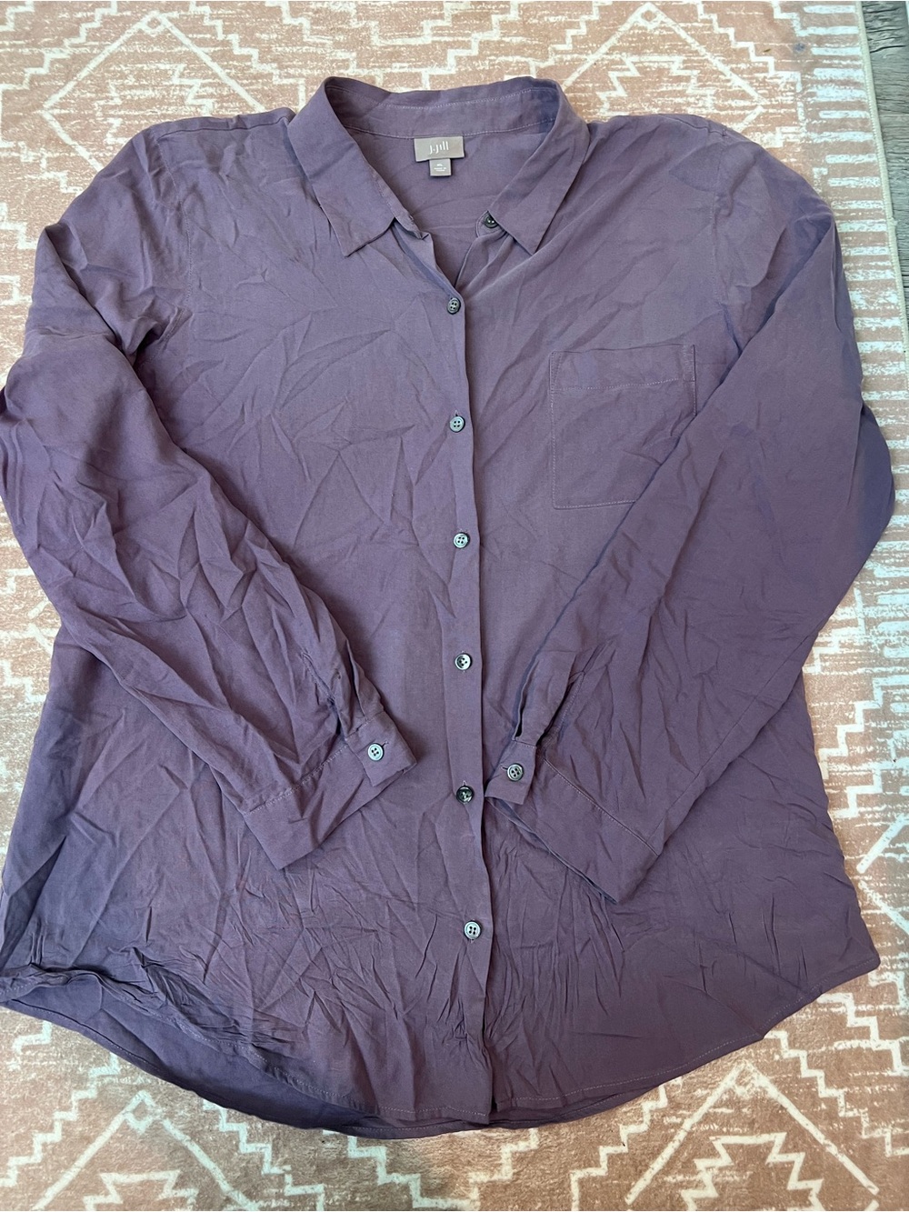 J. Jill Women's Plum Button-Down Shirt XL